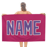 Custom Pink Light Purple Beach Towel