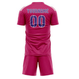 Custom Pink Light Purple Soccer Jersey