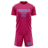Custom Pink Light Purple Soccer Jersey
