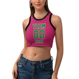 Custom Pink Emerald Green Sleeveless Tank Top