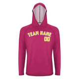 Custom Pink Light Yellow UV-Hoodie