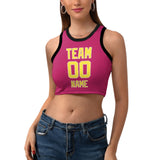Custom Pink Light Yellow Sleeveless Tank Top
