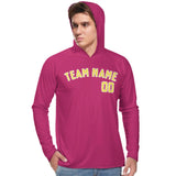 Custom Pink Light Yellow UV-Hoodie