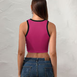Custom Pink Light Yellow Sleeveless Tank Top