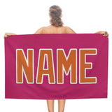 Custom Pink Orange Beach Towel