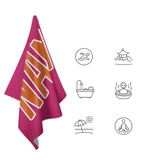 Custom Pink Orange Beach Towel