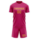 Custom Pink Orange Soccer Jersey