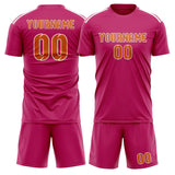 Custom Pink Orange Soccer Jersey