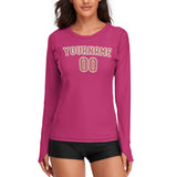 Custom Pink Copper Rose Women's Long-Sleeve Shirt