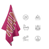 Custom Pink Copper Rose Beach Towel