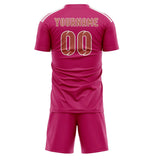 Custom Pink Copper Rose Soccer Jersey