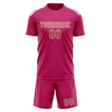 Custom Pink Copper Rose Soccer Jersey