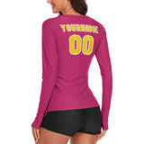 Custom Pink Gold Women's Long-Sleeve Shirt