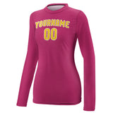 Custom Pink Gold Women's Long-Sleeve Shirt
