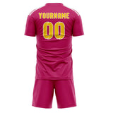 Custom Pink Gold Soccer Jersey
