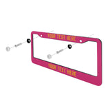Custom Pink Yellow License Plate Frame