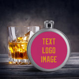 Custom Pink Yellow Hip Flask