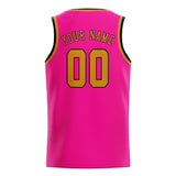 Custom Pink & Yellow Colors Design Sports Basketball Jersey