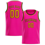 Custom Pink & Yellow Colors Design Sports Basketball Jersey