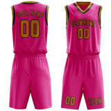 Custom Pink Yellow Basketball Set