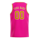 Custom Pink & Yellow Colors Design Sports Basketball Jersey