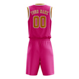 Custom Pink Yellow Basketball Set