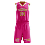 Custom Pink Yellow Basketball Set