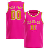 Custom Pink & Yellow Colors Design Sports Basketball Jersey