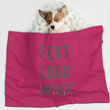 Custom Pink Dark Grey Pet Blanket