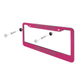 Custom Pink Dark Grey License Plate Frame