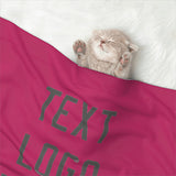 Custom Pink Dark Grey Pet Blanket