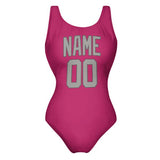 Custom Pink Gray Swimsuit