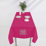 Custom Pink Dark Grey Square Table Cloth