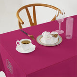 Custom Pink Dark Grey Square Table Cloth