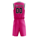 Custom Pink Dark Grey Basketball Set