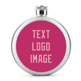 Custom Pink Light Pink Hip Flask
