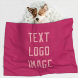 Custom Pink Light Pink Pet Blanket