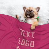 Custom Pink Light Pink Pet Blanket
