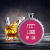 Custom Pink Light Pink Hip Flask