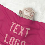Custom Pink Light Pink Pet Blanket