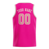 Custom Pink & Light Pink Colors Design Sports Basketball Jersey
