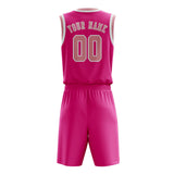 Custom Pink Light Pink Basketball Set