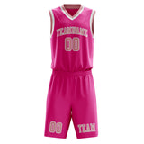 Custom Pink Light Pink Basketball Set