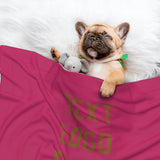 Custom Pink Khaki Pet Blanket