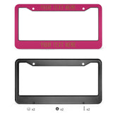 Custom Pink Khaki License Plate Frame