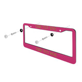 Custom Pink Khaki License Plate Frame