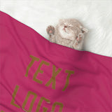 Custom Pink Khaki Pet Blanket