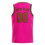 Custom Pink & Khaki Colors Design Sports Basketball Jersey
