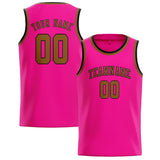 Custom Pink & Khaki Colors Design Sports Basketball Jersey