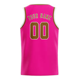 Custom Pink & Khaki Colors Design Sports Basketball Jersey